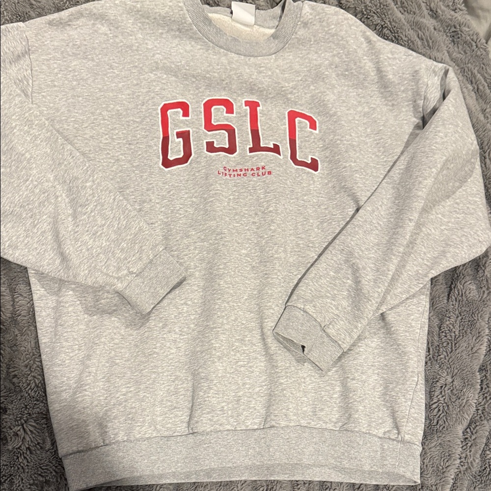 gray gymshark crew sweatshirt M